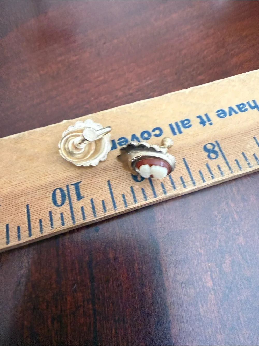 Vintage Cameo Screwback Earrings